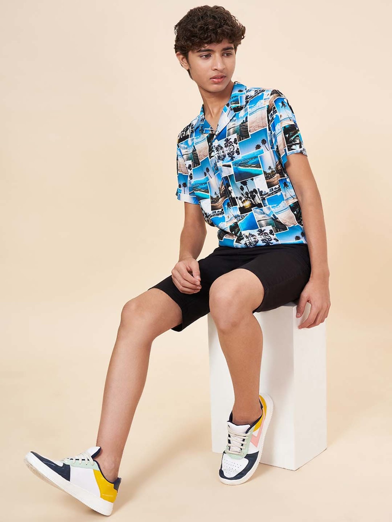 Coolsters by Pantaloons Kids Blue Printed Shirt