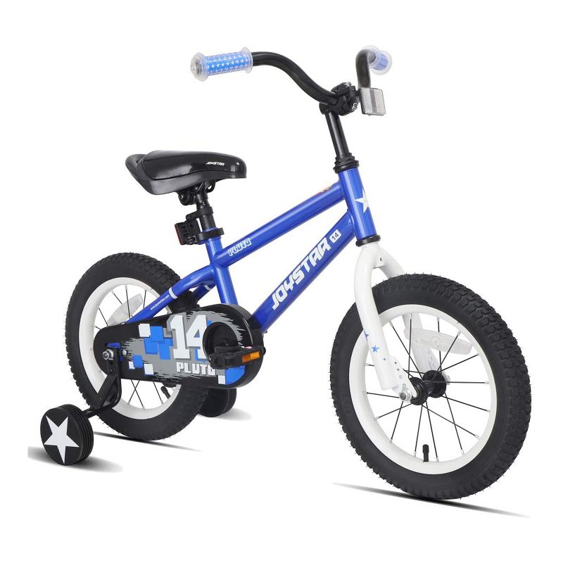 Joystar Pluto 12 Inch Kids Toddler Bike Bicycle with Training Wheels, Rubber Tires, and Coaster Brake, Ages 2 to 4, Blue