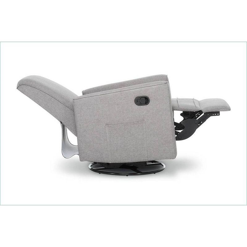 Evolur Seattle Upholstered Swivel Glide Recliner - Gray