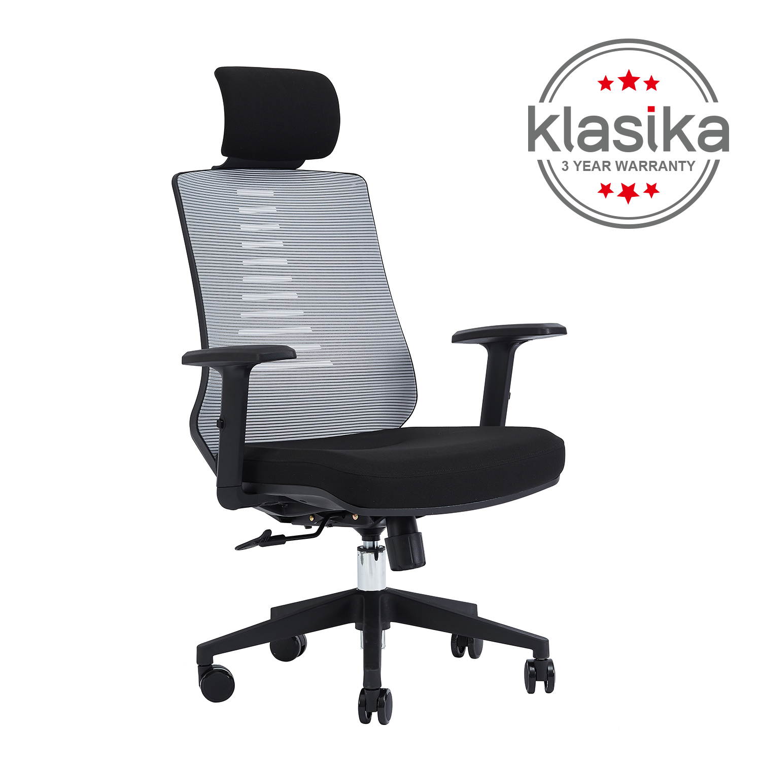 Ergonomic Office Chair with Height Adjustable Back and Lumbar Support Swivel Fabric Seat for Computer Home Desk
