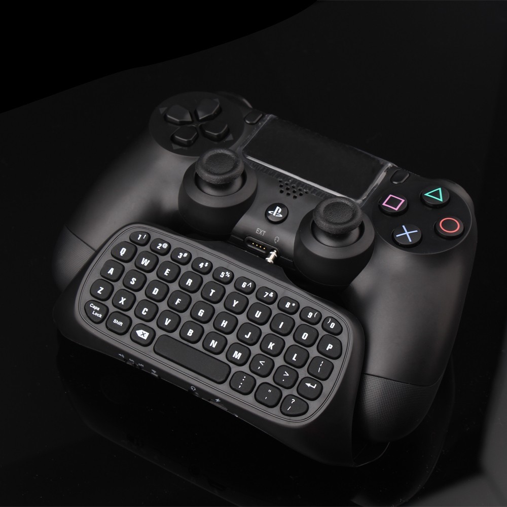 2.4G Mini Wireless Chatpad Message Controller Keyboard Keypad TP4-022 for PS4 Sony Play Station Controller Black Color