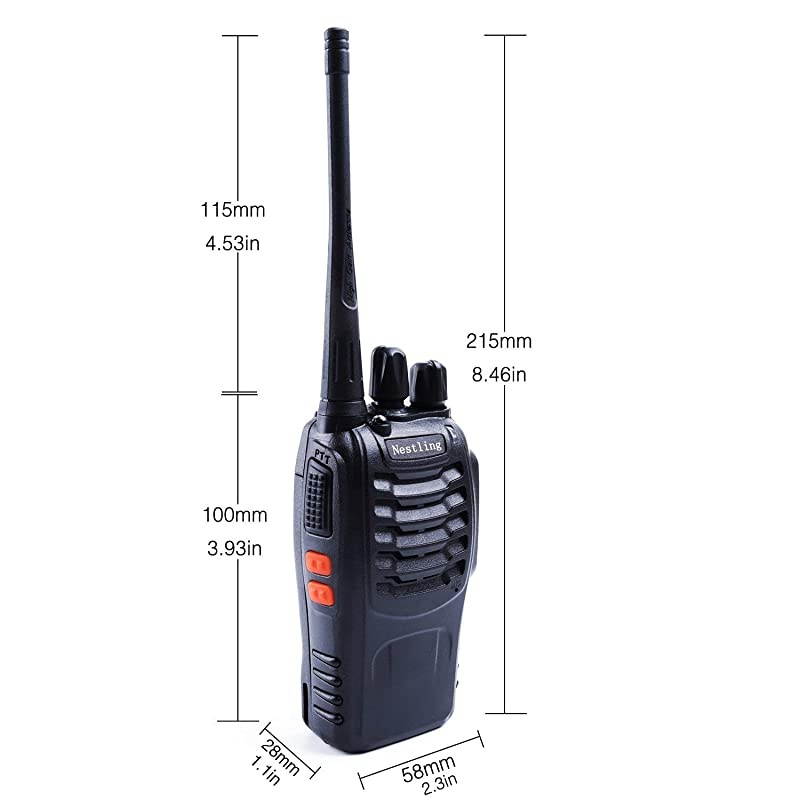 Talkies 10 Pack BF-888S 16 Channel Rechargeable Talkies for Adults Long Range Two Way Radios with Earpiece Charger for Family Camping Hiking Fishing