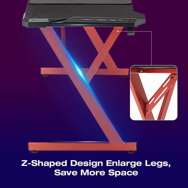 RESPAWN 3000 Gaming Computer Desk - Ergonomic Height Adjustable Gaming Desk, in Blue (RSP-3000-BLU)