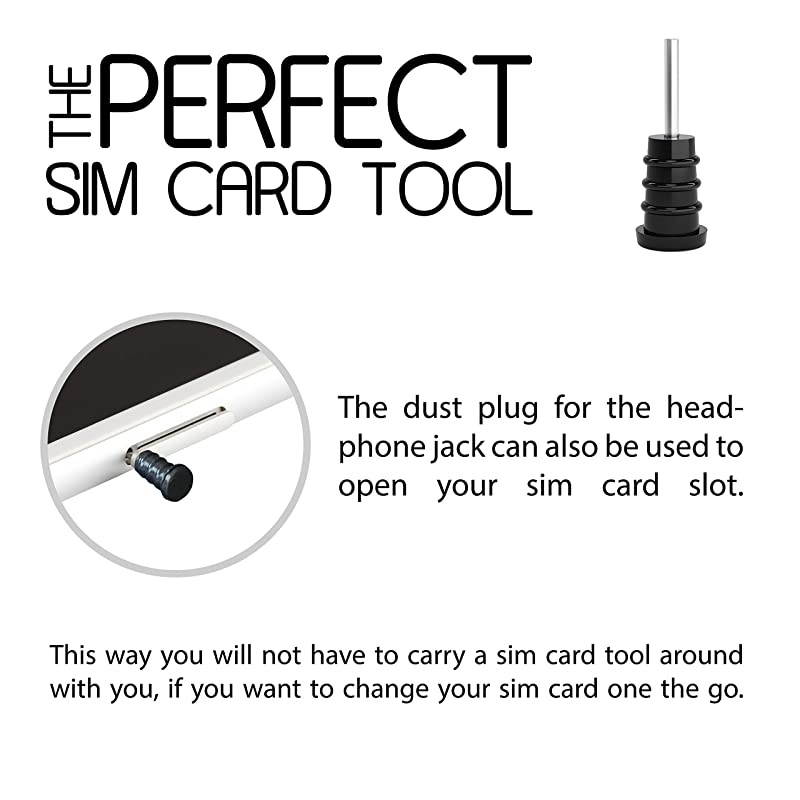 10x Anti Dust Plugs for Smartphone MacBook Laptop | USBC Dust Plug for Samsung Galaxy S8 S9 S10 | Silicone Dust Plug Black