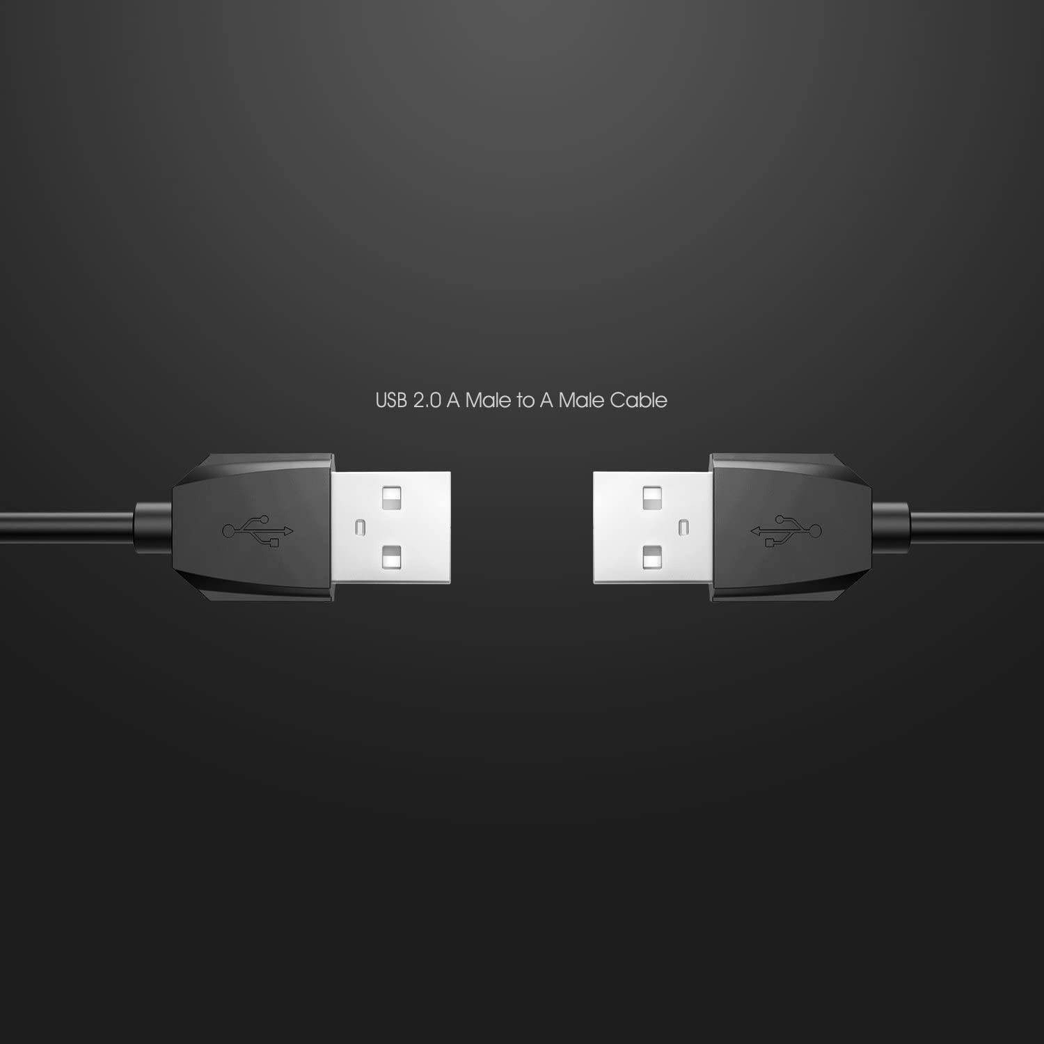 Havit 2-Feet USB 2.0 Type A Male to Type A Male Cable, Black (1pack)