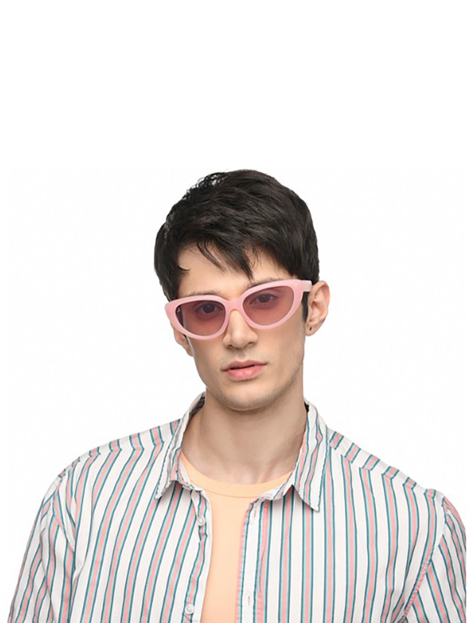 Vincent Chase HOLIDAY EDIT Light Pink Cat Eye Polarised and UV Protected Lens Sunglasses for Women