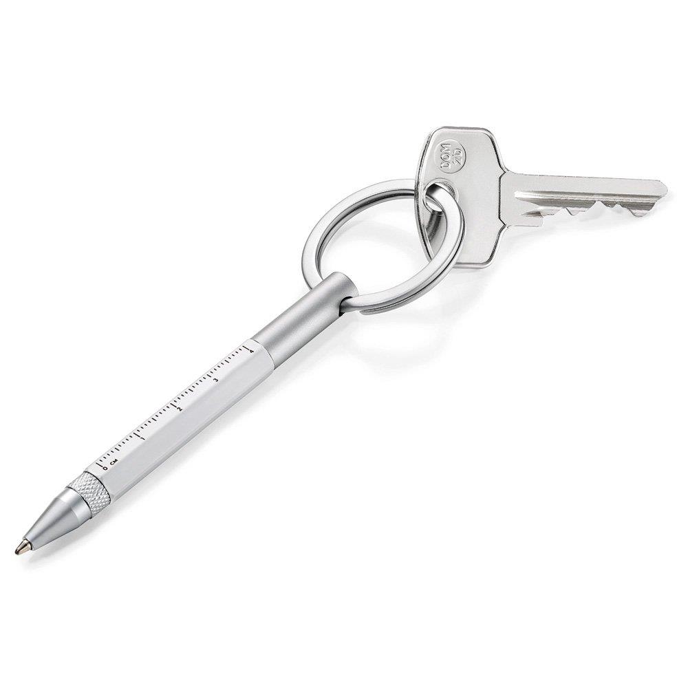 Troika Micro Construction Pen & Stylus Key Ring, White (KYP25WH)
