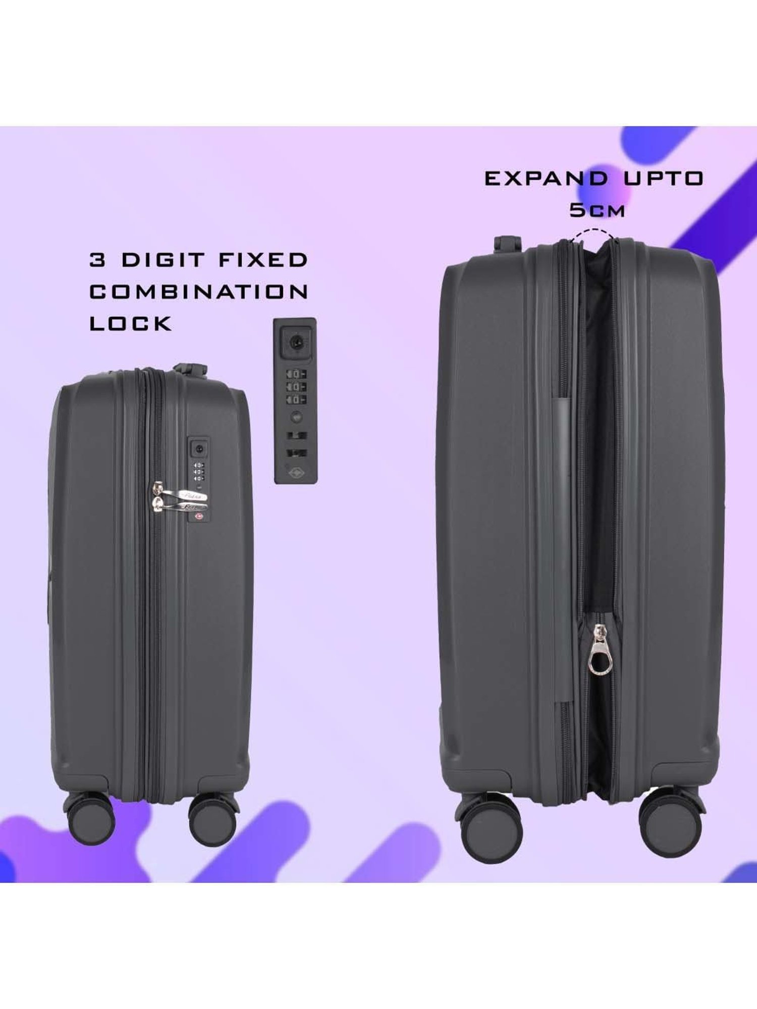 F Gear 4 Wheel Medium Hard Cabin Trolley - 40 cm