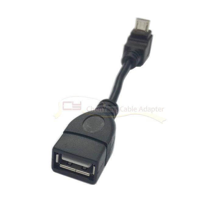 90 Degree Up Angled Micro USB Male to USB 2.0 Female Host OTG Cable for Phone Keyboard Mouse 10cm