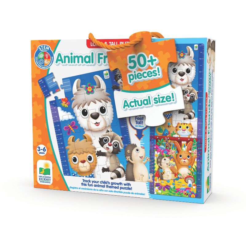 The Learning Journey Long & Tall Puzzl Animal Friends Growth Chart