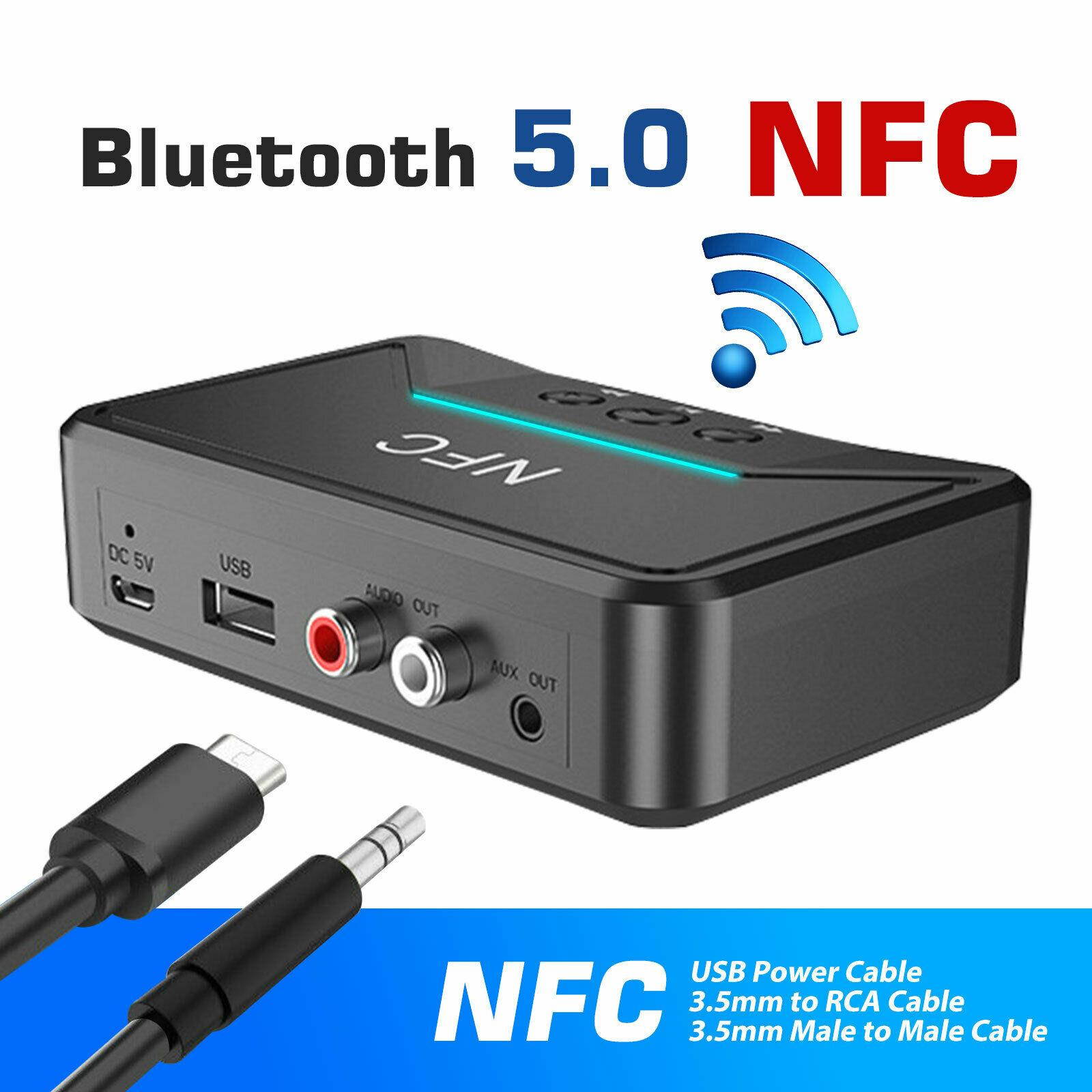 NFC5.0 Bluetooth Audio Receiver 3.5mm HiFi Wireless Audio Adapter