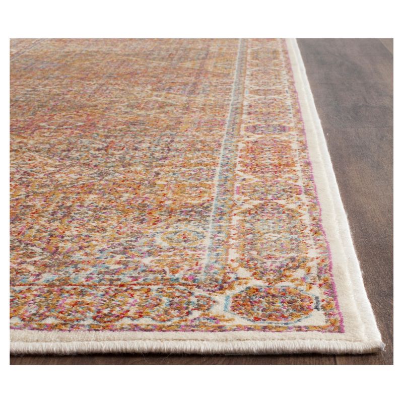 2'2"x8' Runner Swirl Loomed Rug Ivory/Black - Safavieh