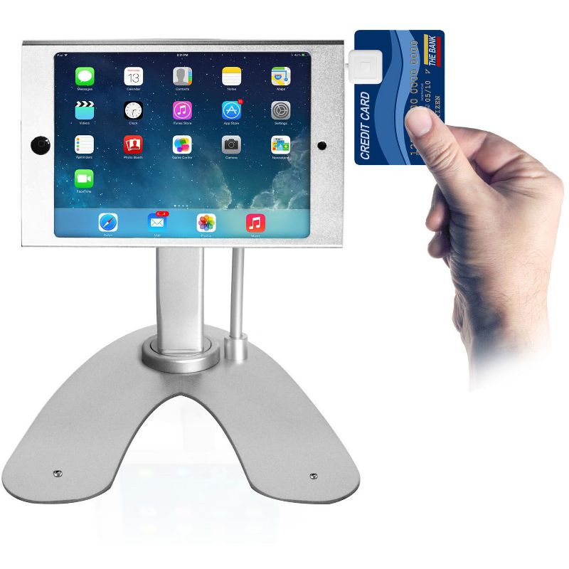 CTA Digital Anti-Theft Security Kiosk Stand for iPad mini 1-4 - Up to 13" Screen Support - 10.5" Height x 8.5" Width x 10.8" Depth