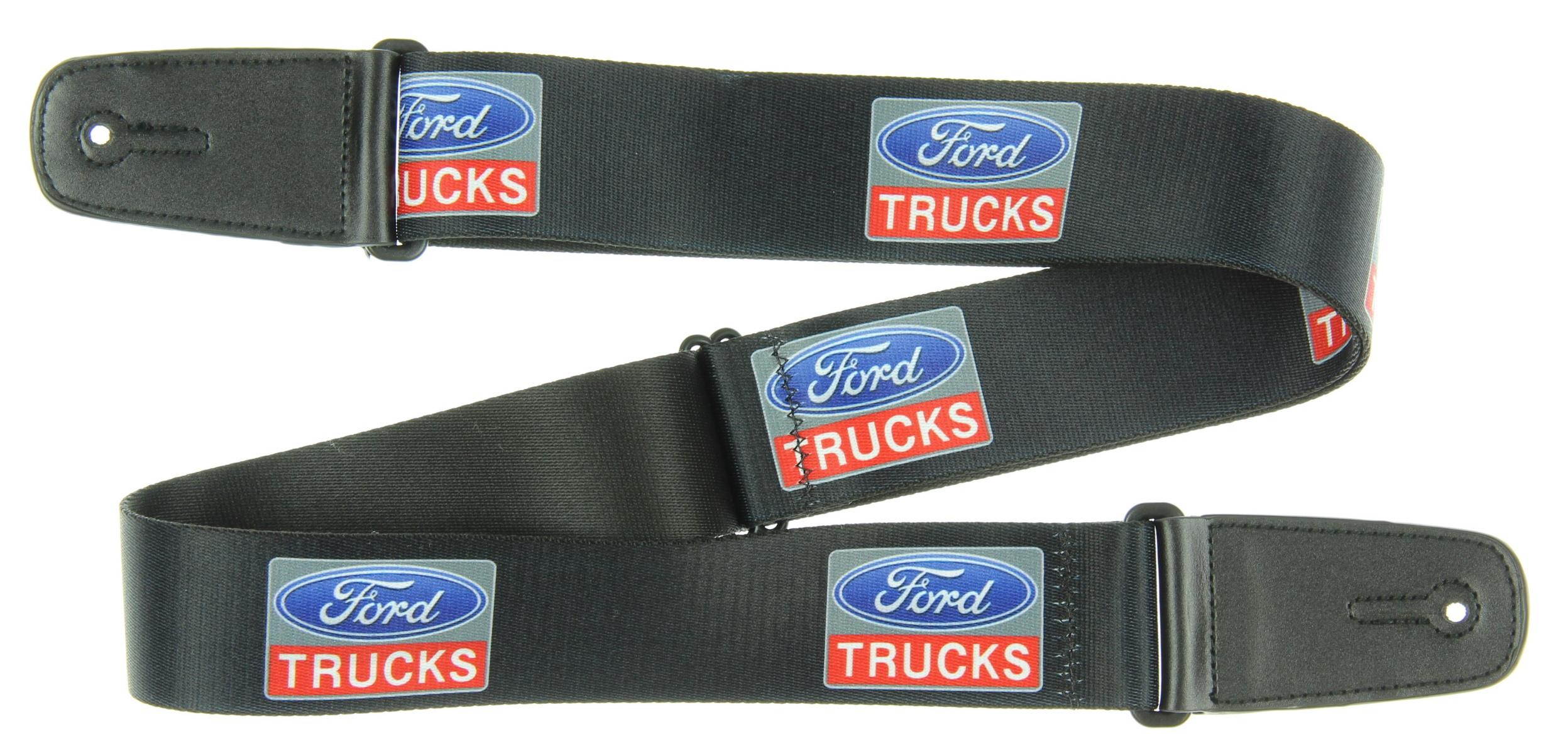 Ford Automotive Theme Nylon Guitar Strap - Trucks Logo Repeating Design