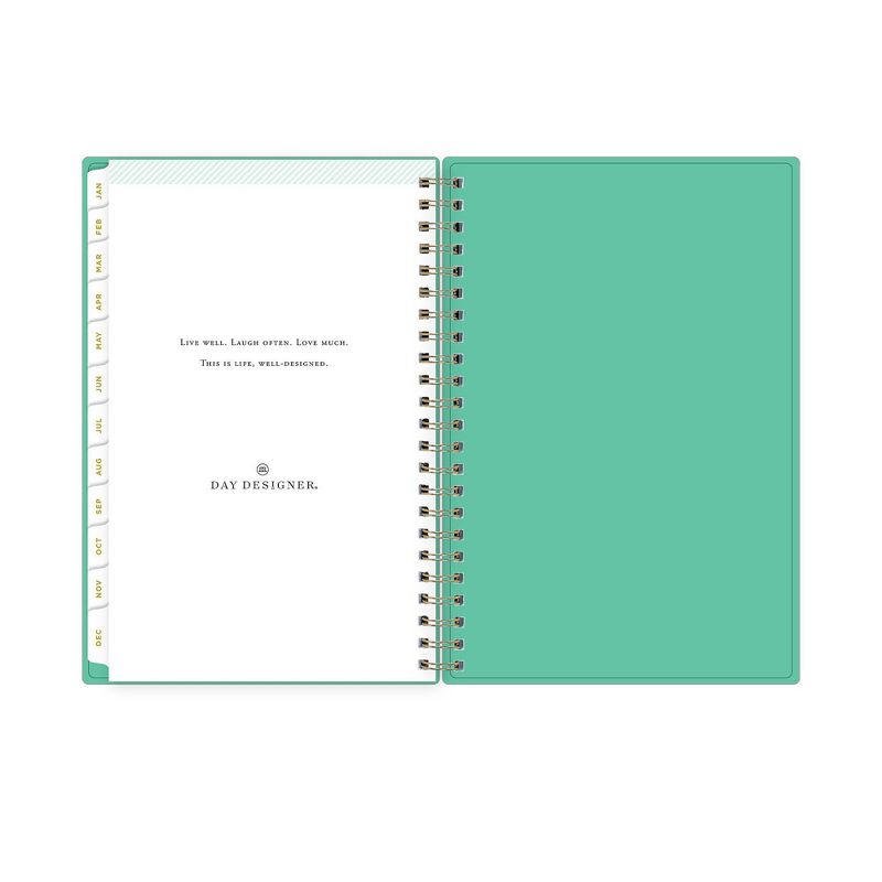 2021 Planner 5" x 8" Plastic Weekly/Monthly Wirebound Jade - Day Designer