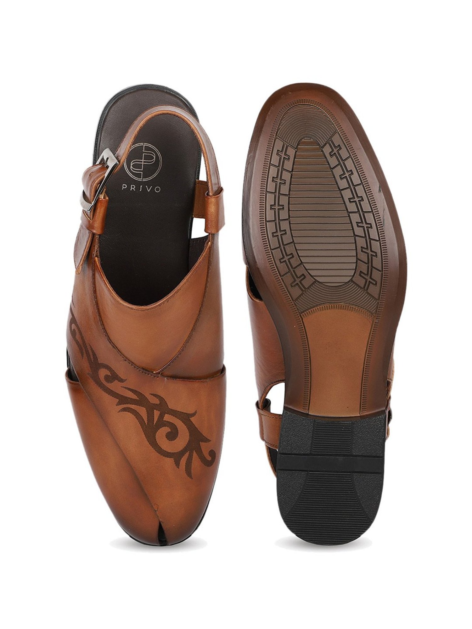 Privo by Inc.5 Men's Tan Back Strap Sandals