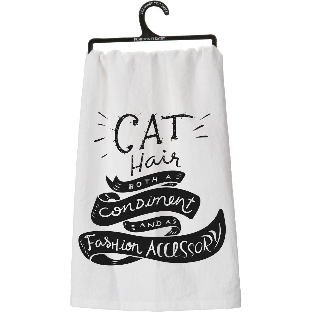 Cat Hair Dish Towel by Primitives by Kathy