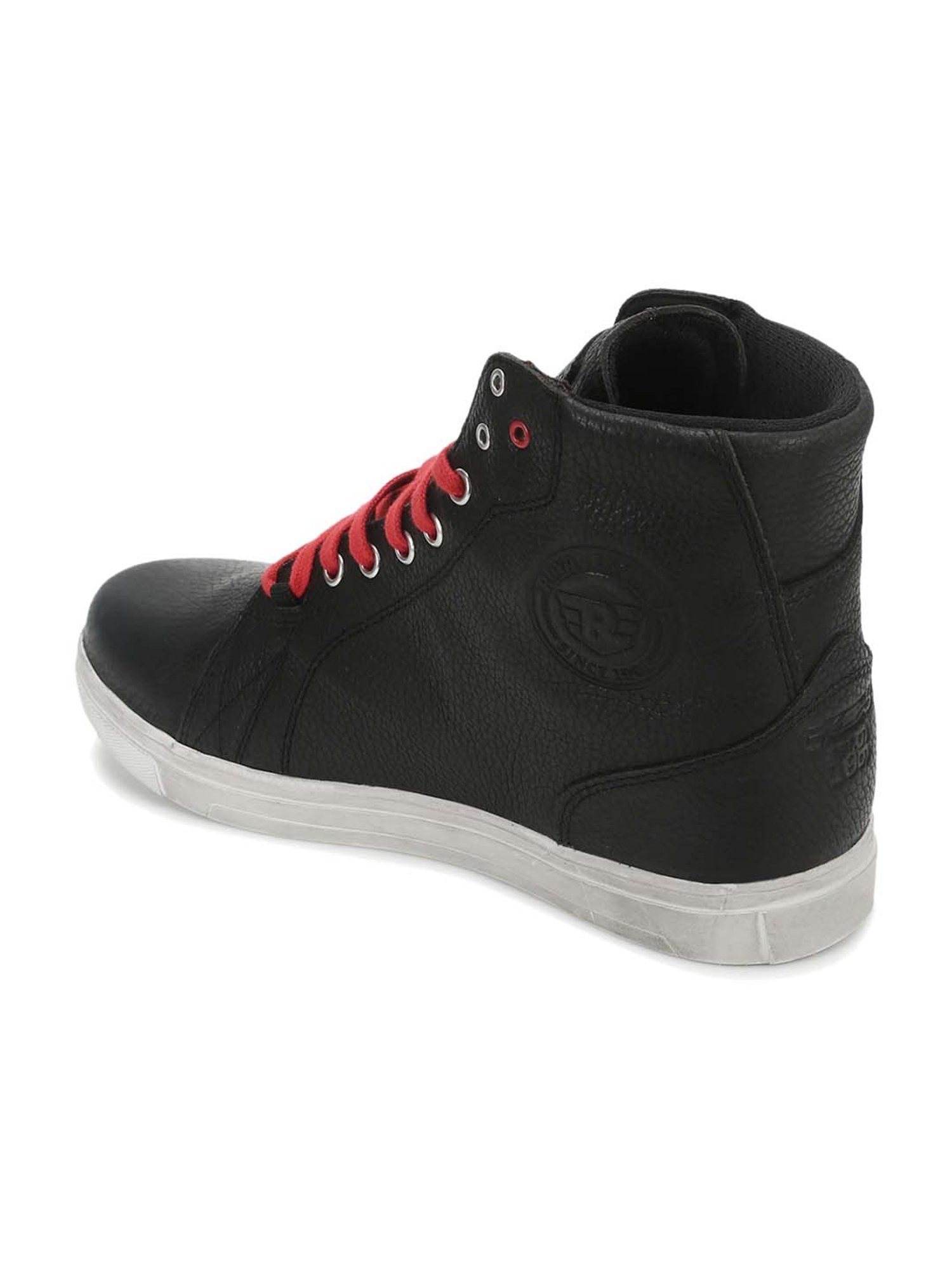 Royal Enfield Men's Black Casual Sneakers