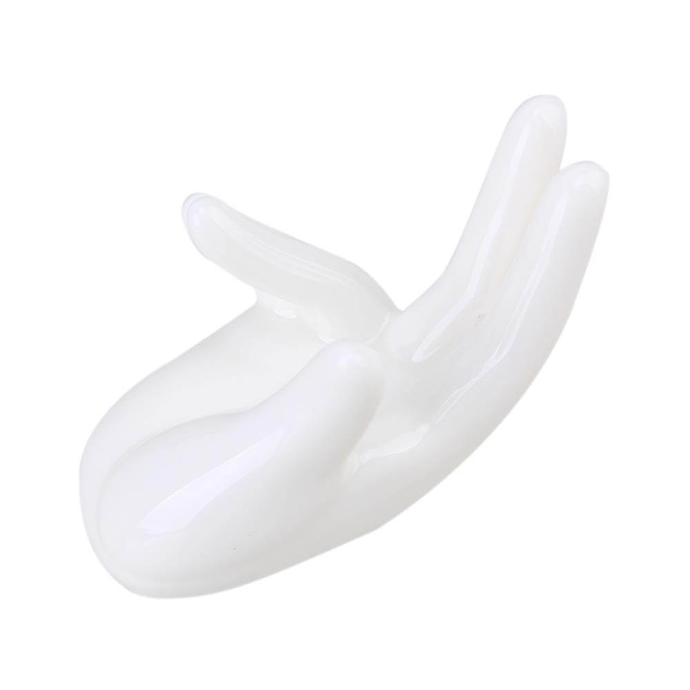 BQLZR White Ocarina Display Accessory Ceramic Hand Stand  For Music Lovers