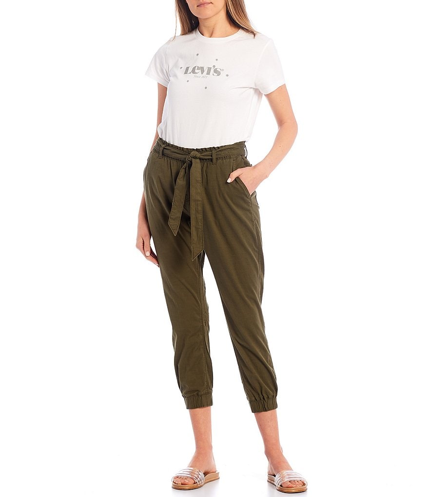 June & Hudson Paperbag Waist Belted Trouser Pants