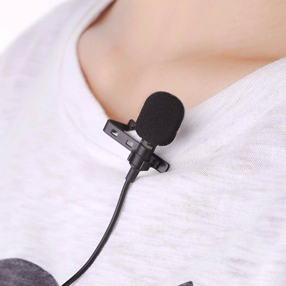 Professional For Phone Portable Mini Stereo HiFi Sound Quality Condenser Microphone Clip Lapel Mic