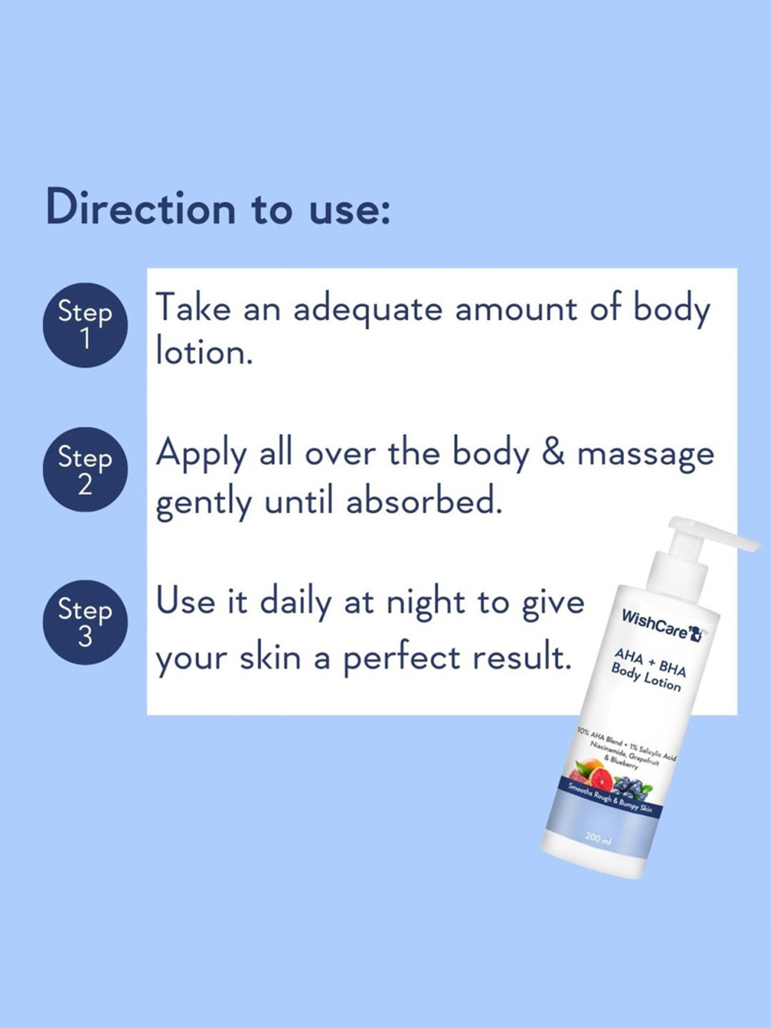 Wishcare Grapefruit & Blueberry AHA + BHA Body Lotion - 200 ml