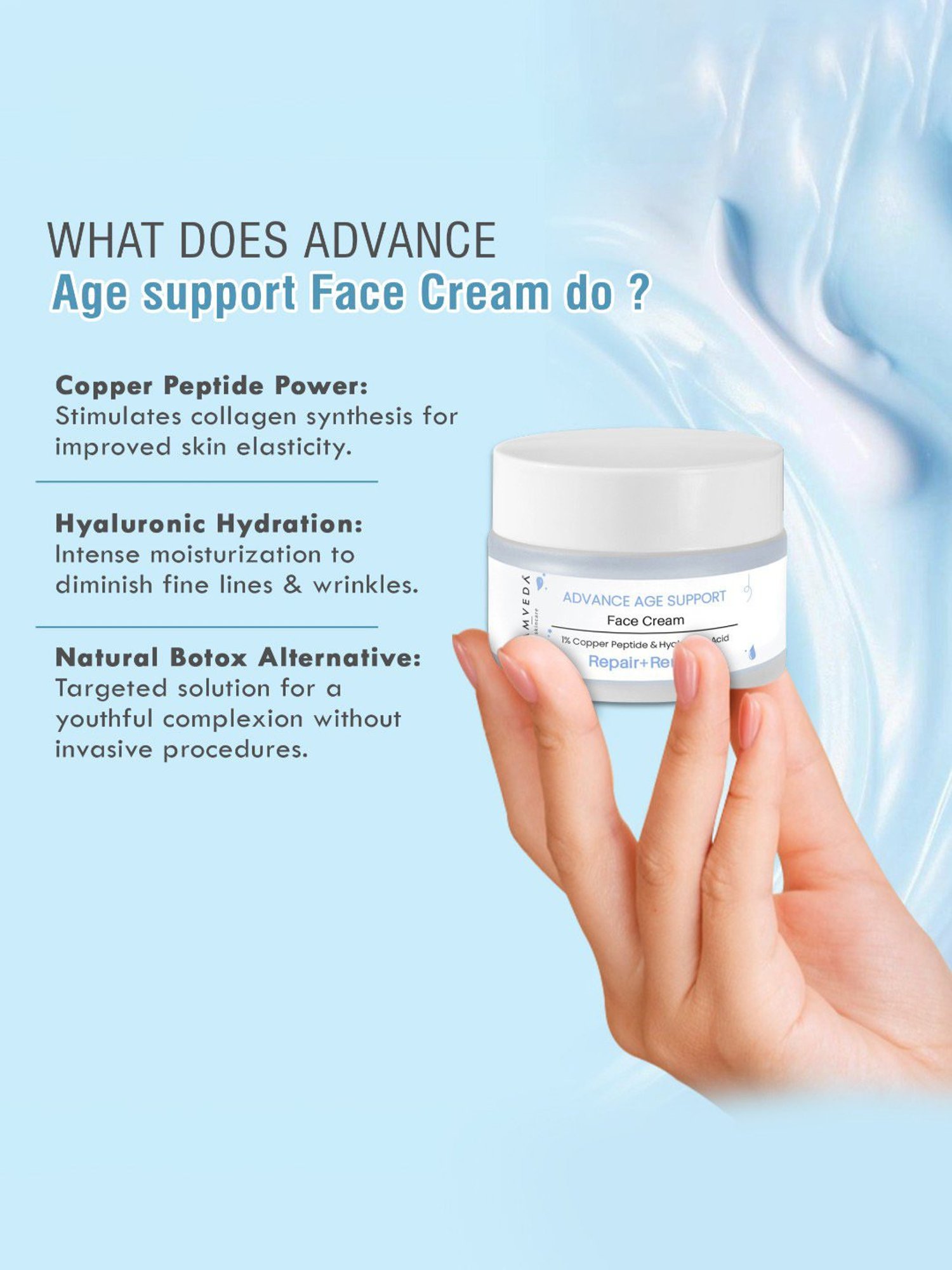 Glamveda Advance Age Support Face Cream - 50 gm