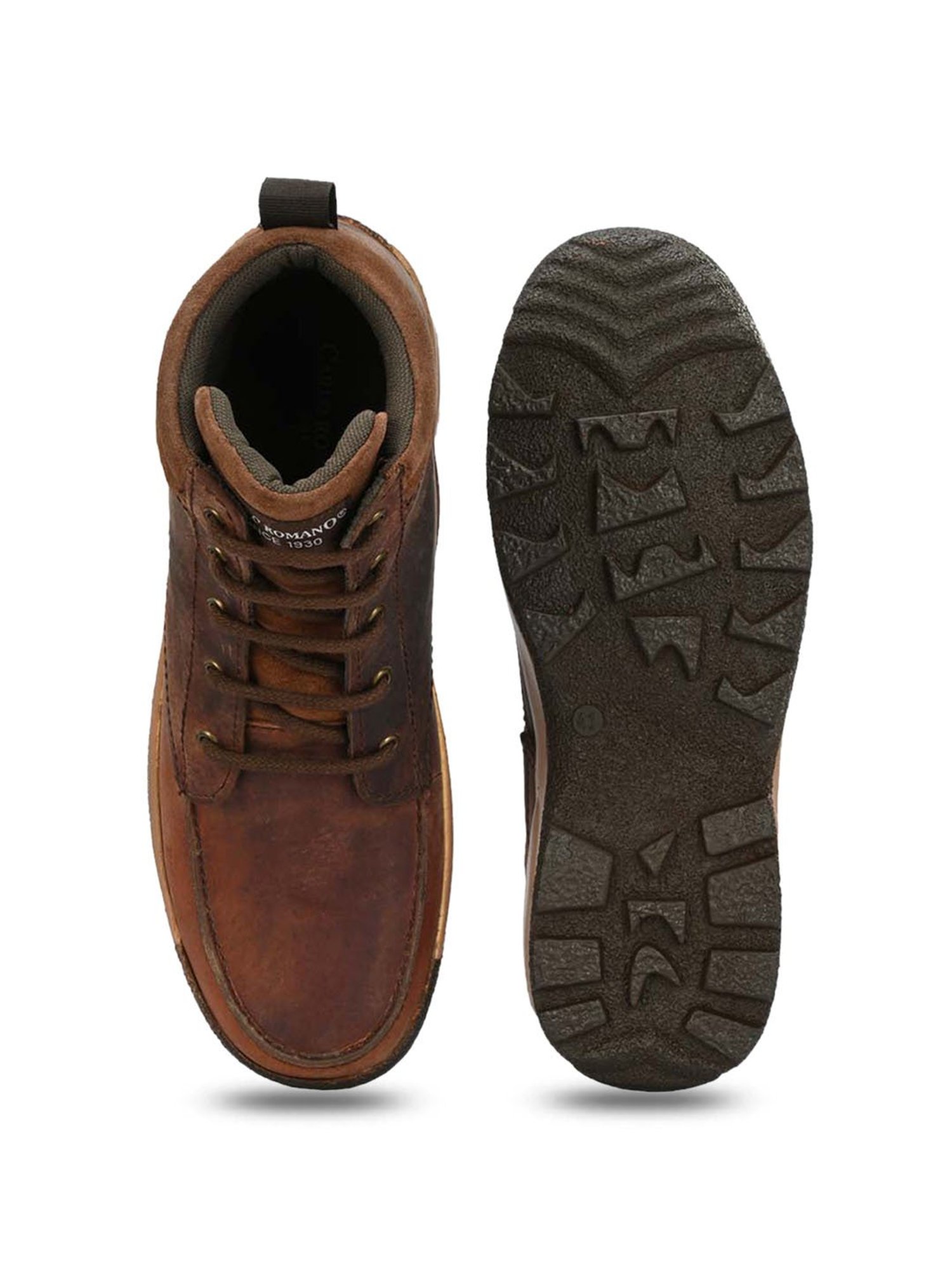 Carlo Romano Men's Brown Derby Boots