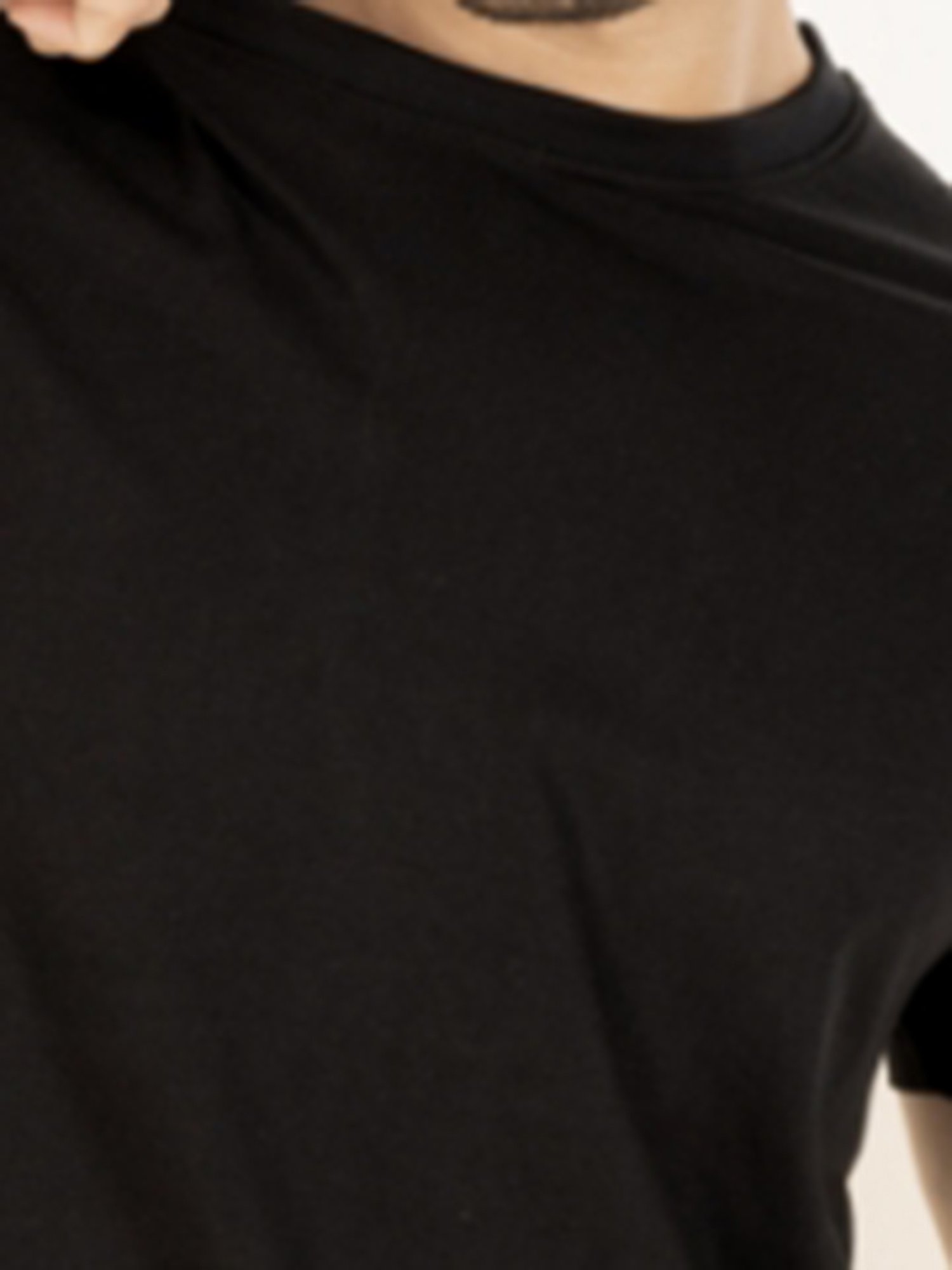 The Bleu Label Black Slim Fit Crew T-Shirt