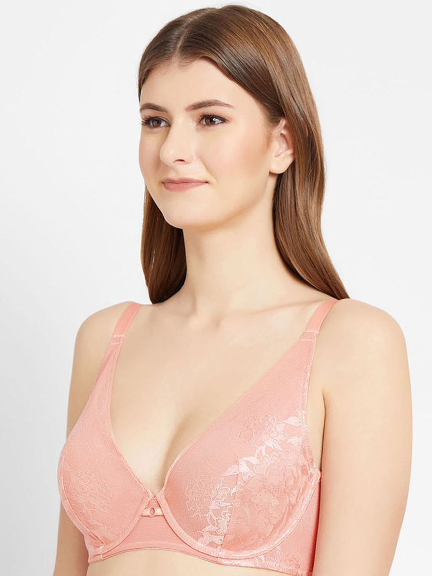 Wacoal Pink Under Wired Padded Plunge Bra