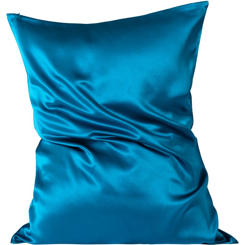 1 Pc 20&rdquo; x 30" Silk for Facial Beauty and Hair Pillow Case Black - PiccoCasa