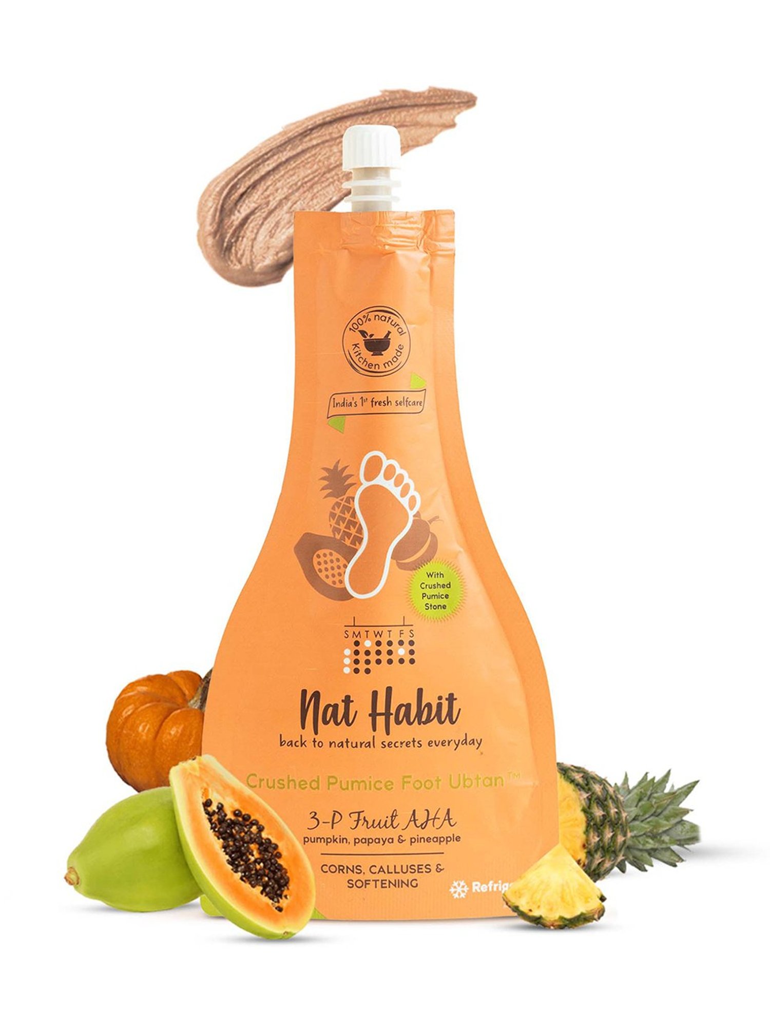 Kazarmaa Lemongrass Foot Scrub with Scrubber Tools - 200 gm