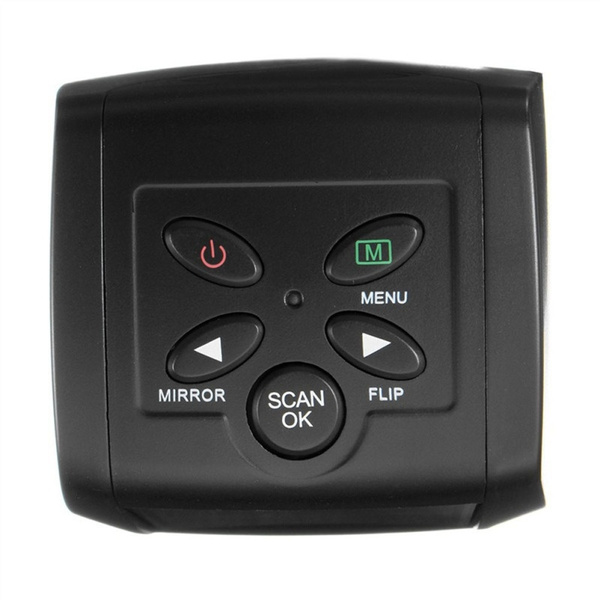 FRCOLOR  35/135MM Slide Film Scanner High Resolution 3600dpi 5.0 Mega Pixels Photo Scanner Mini Portable Negative Digital Film Converter LCD with US Plug - Black