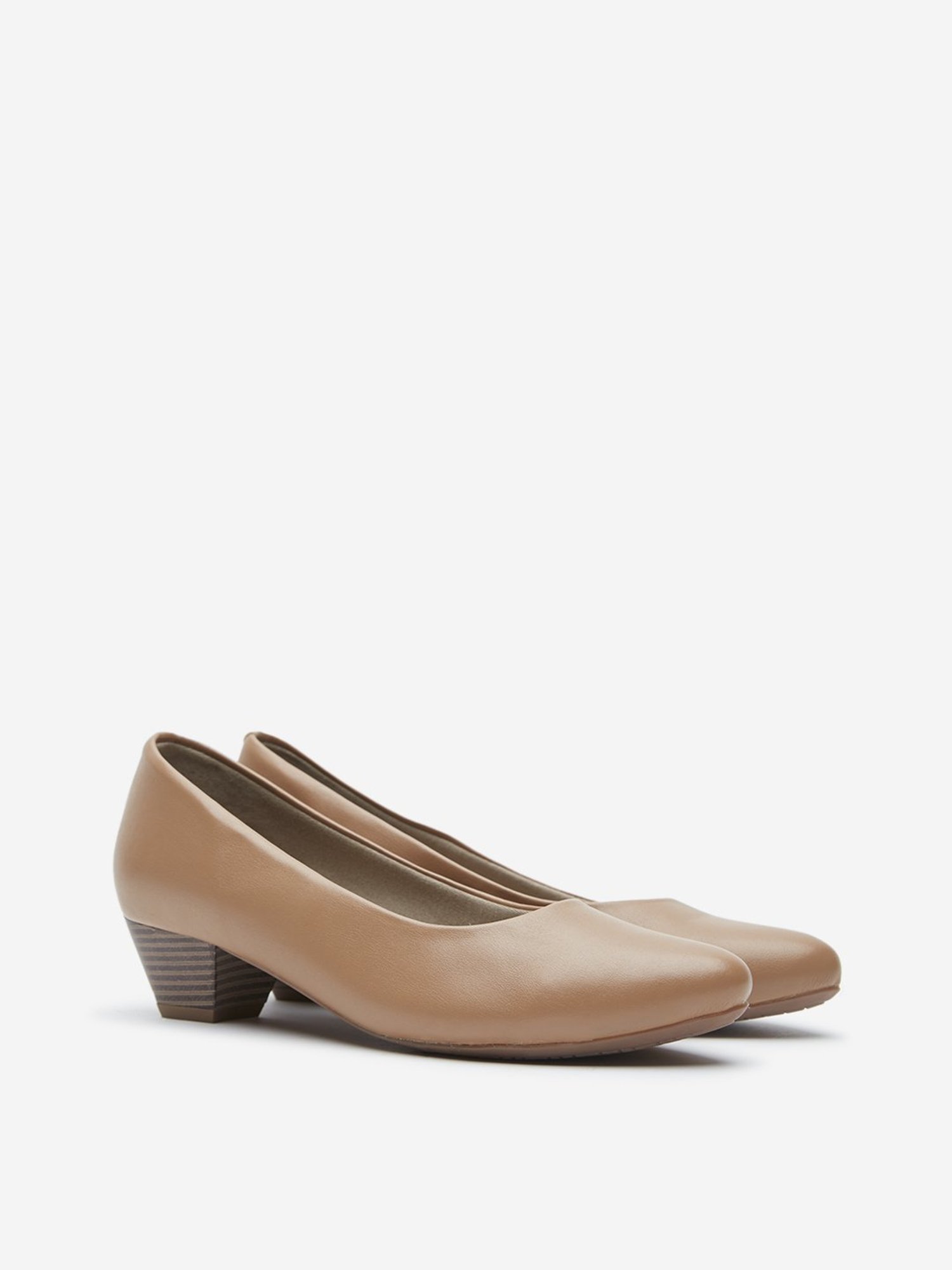 LUNA BLU by Westside Beige Solid Pointed Pump Shoes