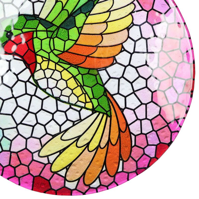 16.93" Metal Hanging Mosaic Hummingbird Suncatcher - Exhart