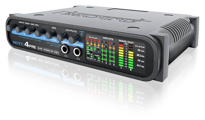 MOTU 4PRE 6x8 Hybrid Firewire USB 2.0 Audio Interface