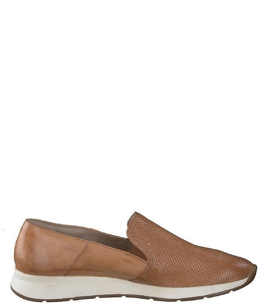 Paul Green Ivy Leather Woven Embossed Slip-On Loafers