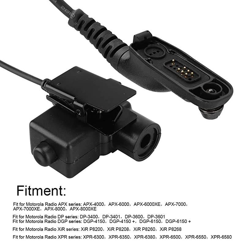 Tactical Headphone PTT Military Radio Headset Adapter Compatible for Motorola XiR Series 2 Way Radio