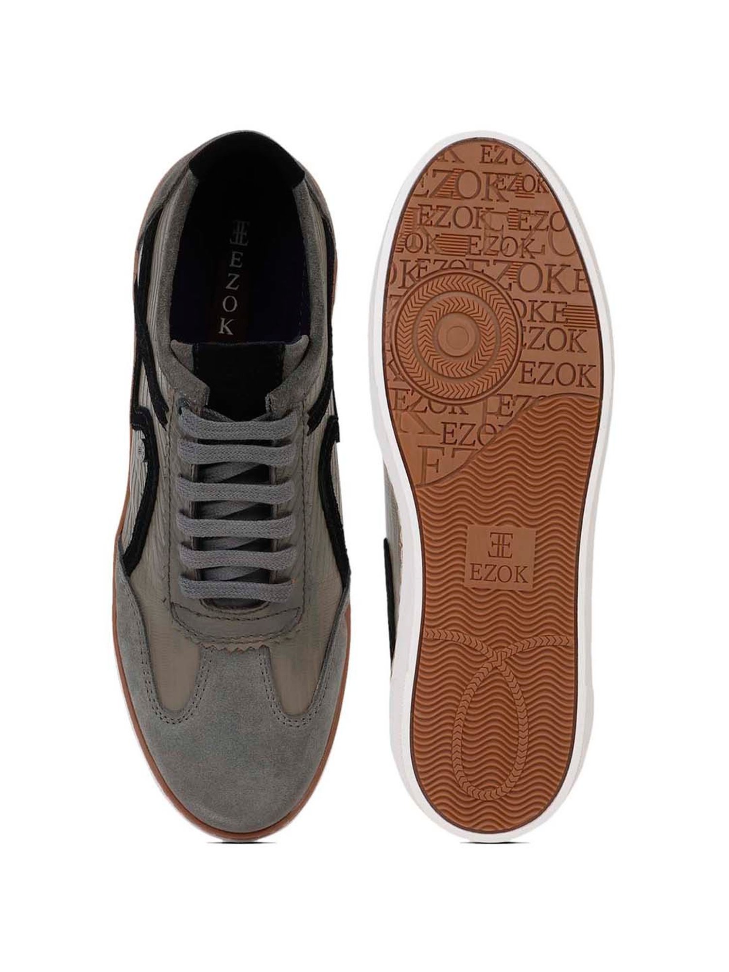 EZOK Men's Grey Casual Sneakers