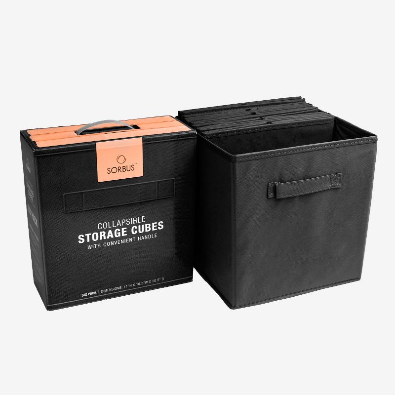Sorbus Cube Storage Box Black