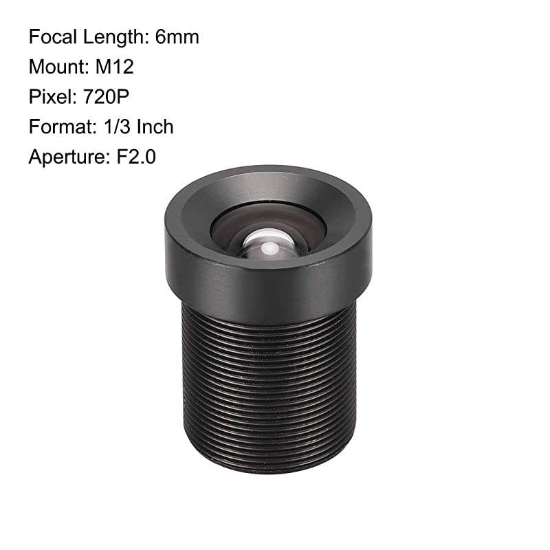 3 Pcs CCTV Camera Lens 6mm Focal Length 720P F20 13 Inch Wide Angle for CCD Camera
