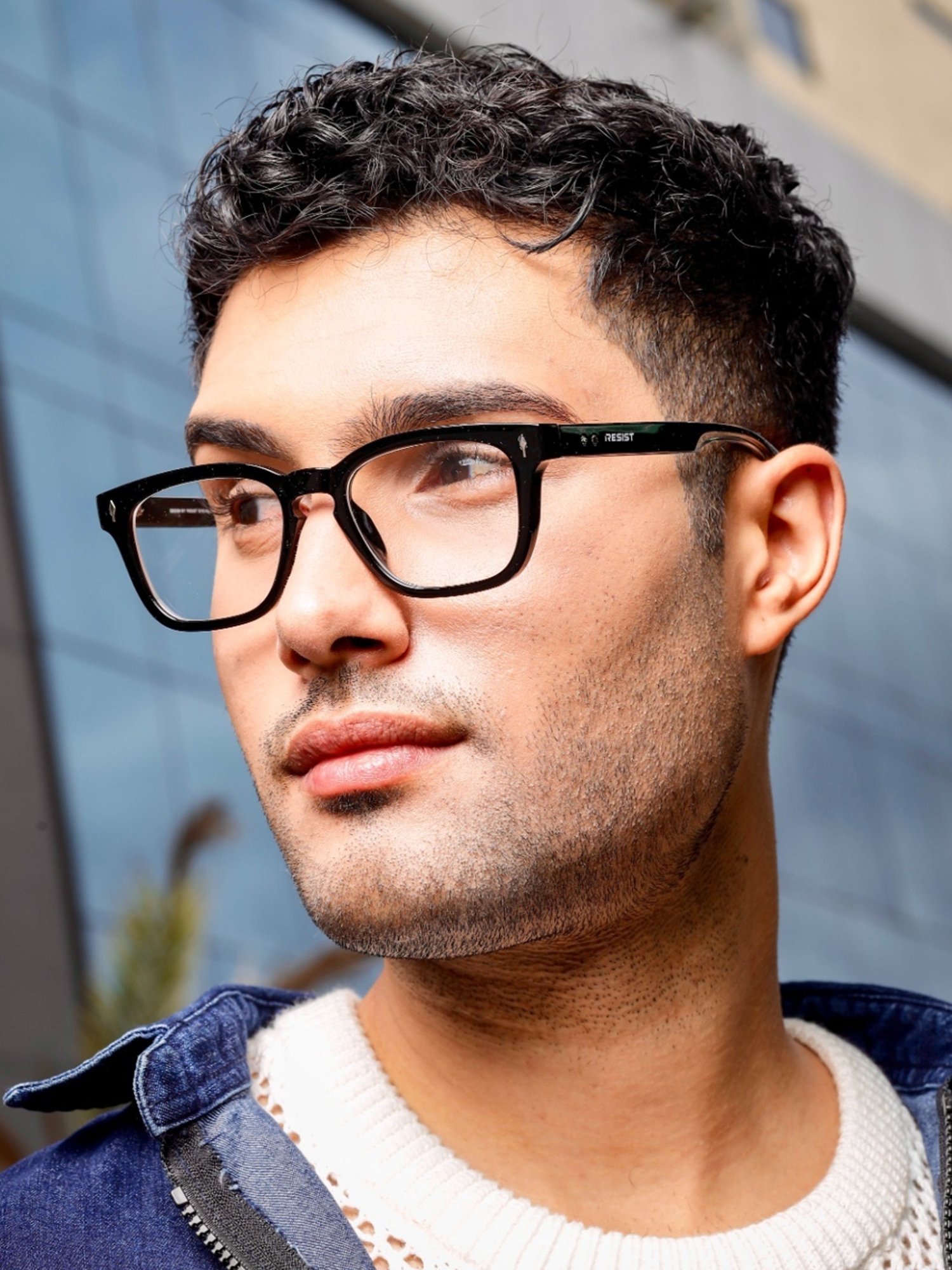 Resist Eyewear Clear Wayfarer UV Protected Unisex Sunglasses