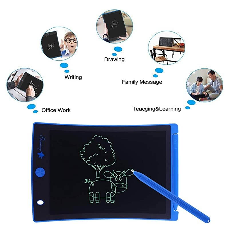 LCD Writing TabletElectronic Writing ampDrawing Board Doodle Board 85quot Handwriting Paper Drawing Tablet Gift for Kids and Adults at HomeSchool and Office Blue