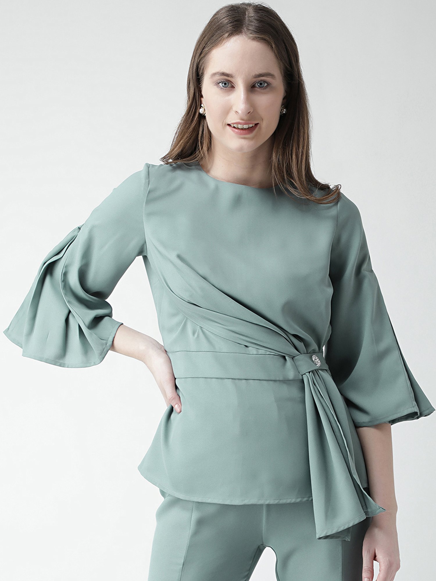 KASSUALLY Green Relaxed Fit Top