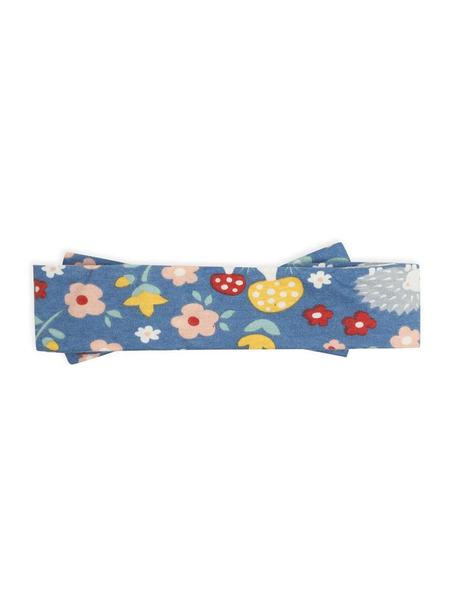 MiArcus Kids Blue Cotton Floral Print Dress with Headband