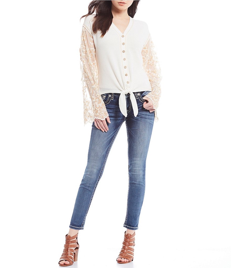 Celebrity Pink Destructed Mom Jeans