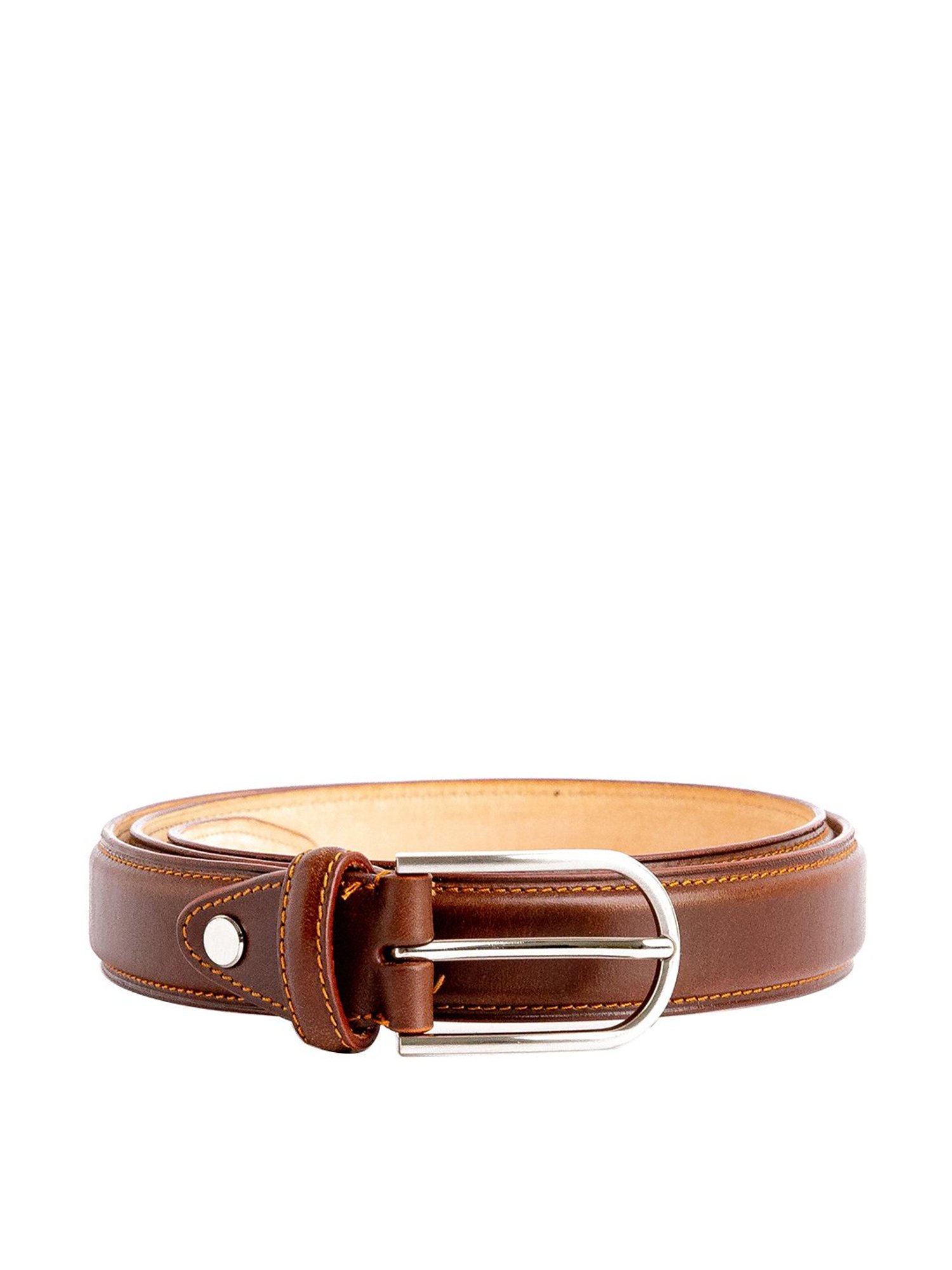 James Aston Brown Leather Waist Belt for Men