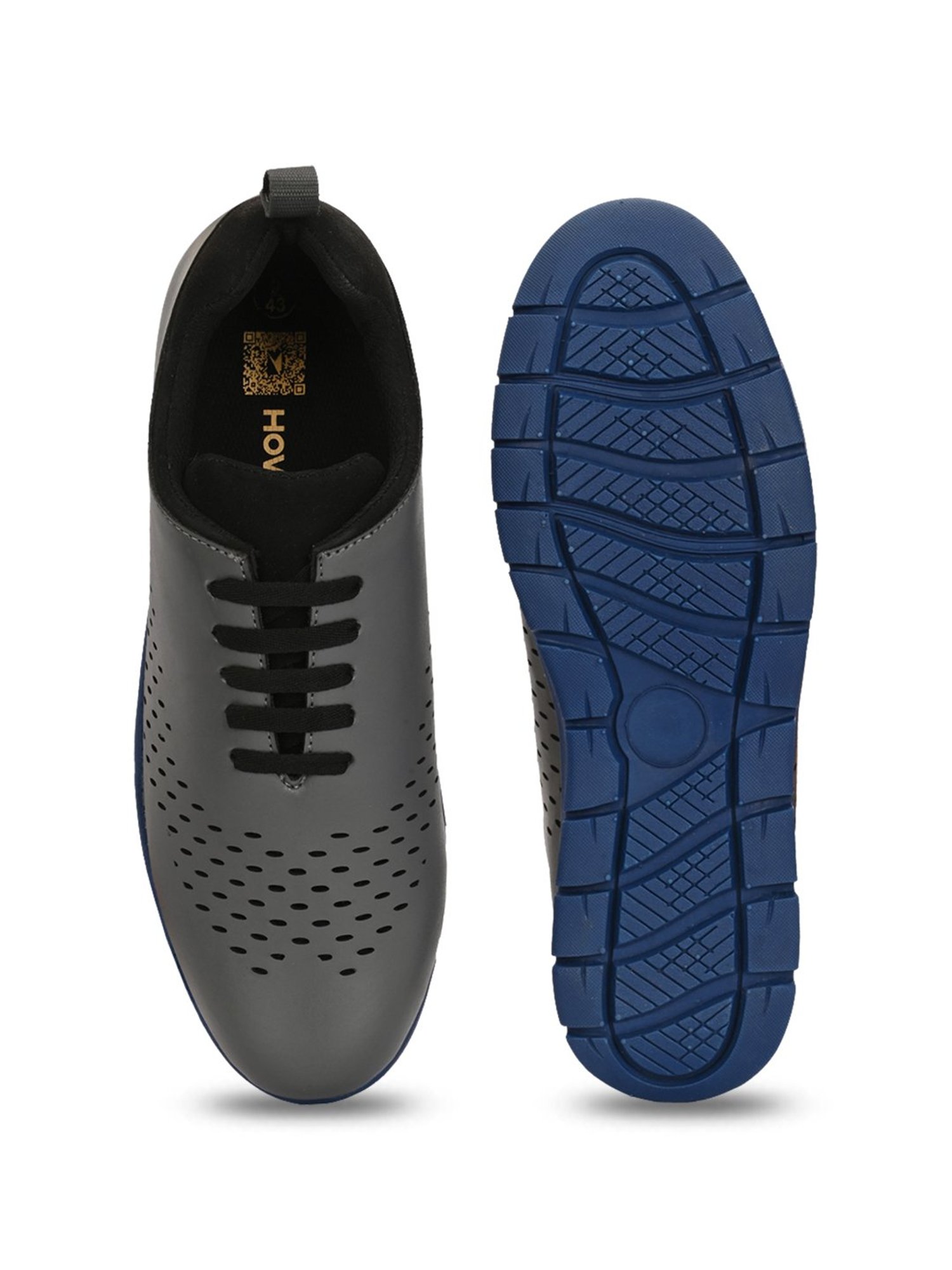 Hoversole Men's Rick Grey Oxford Shoes