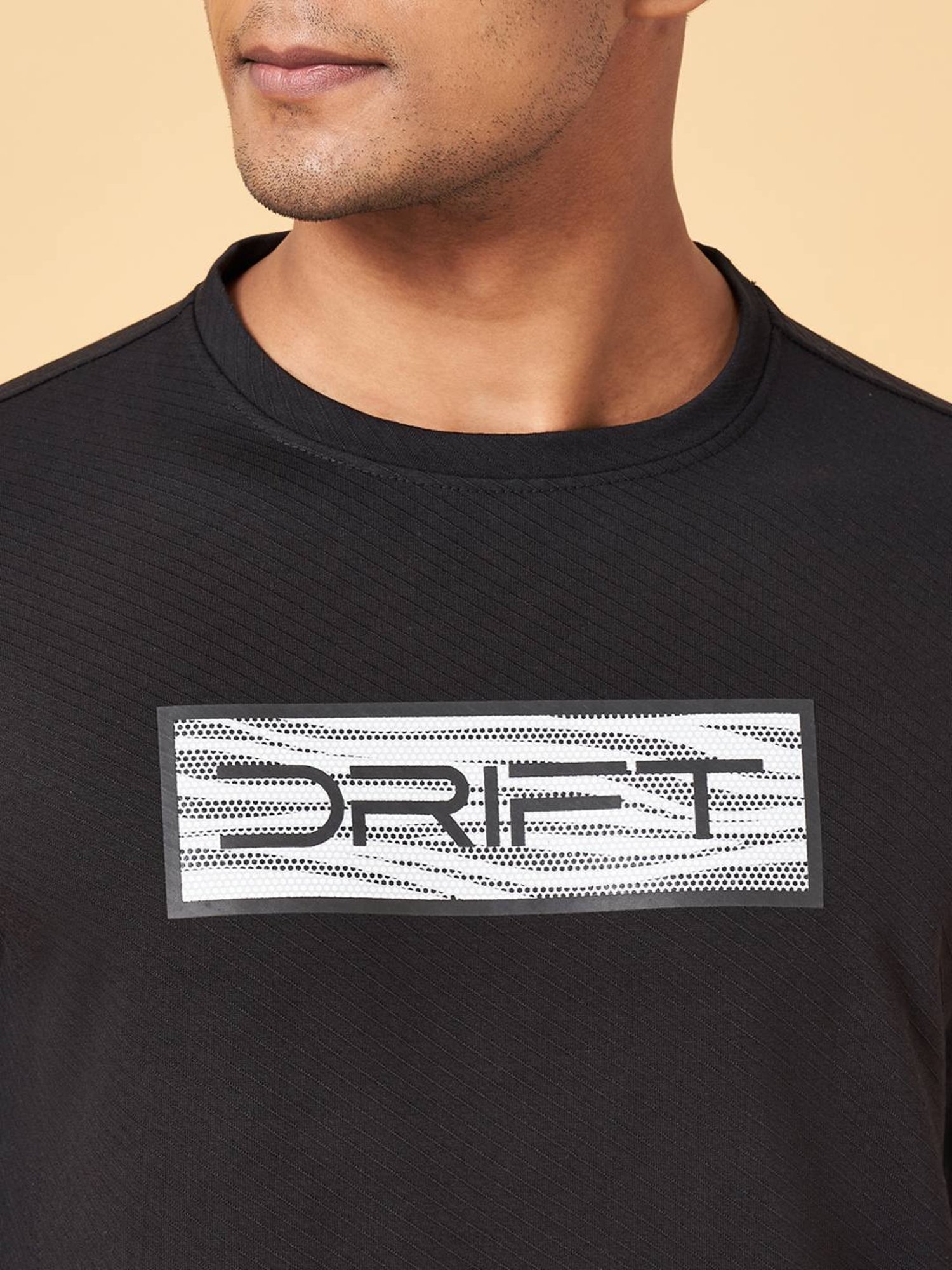 Ajile by Pantaloons Black Slim Fit Printed T-Shirt