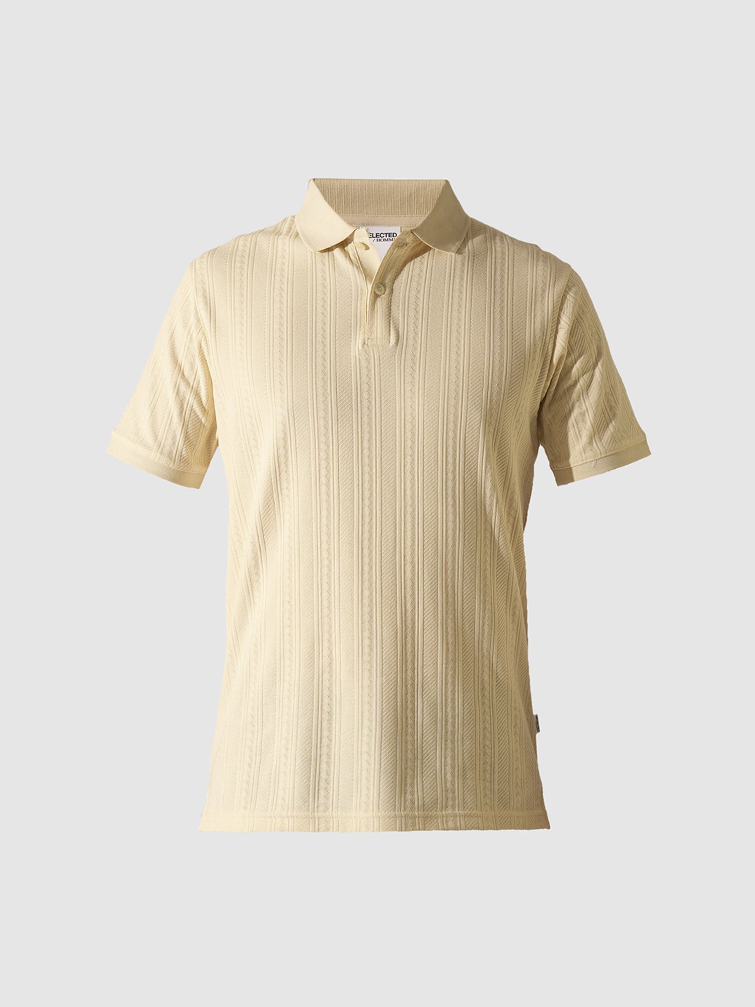 Selected Homme White Organic Cotton Slim Structure T-Shirt